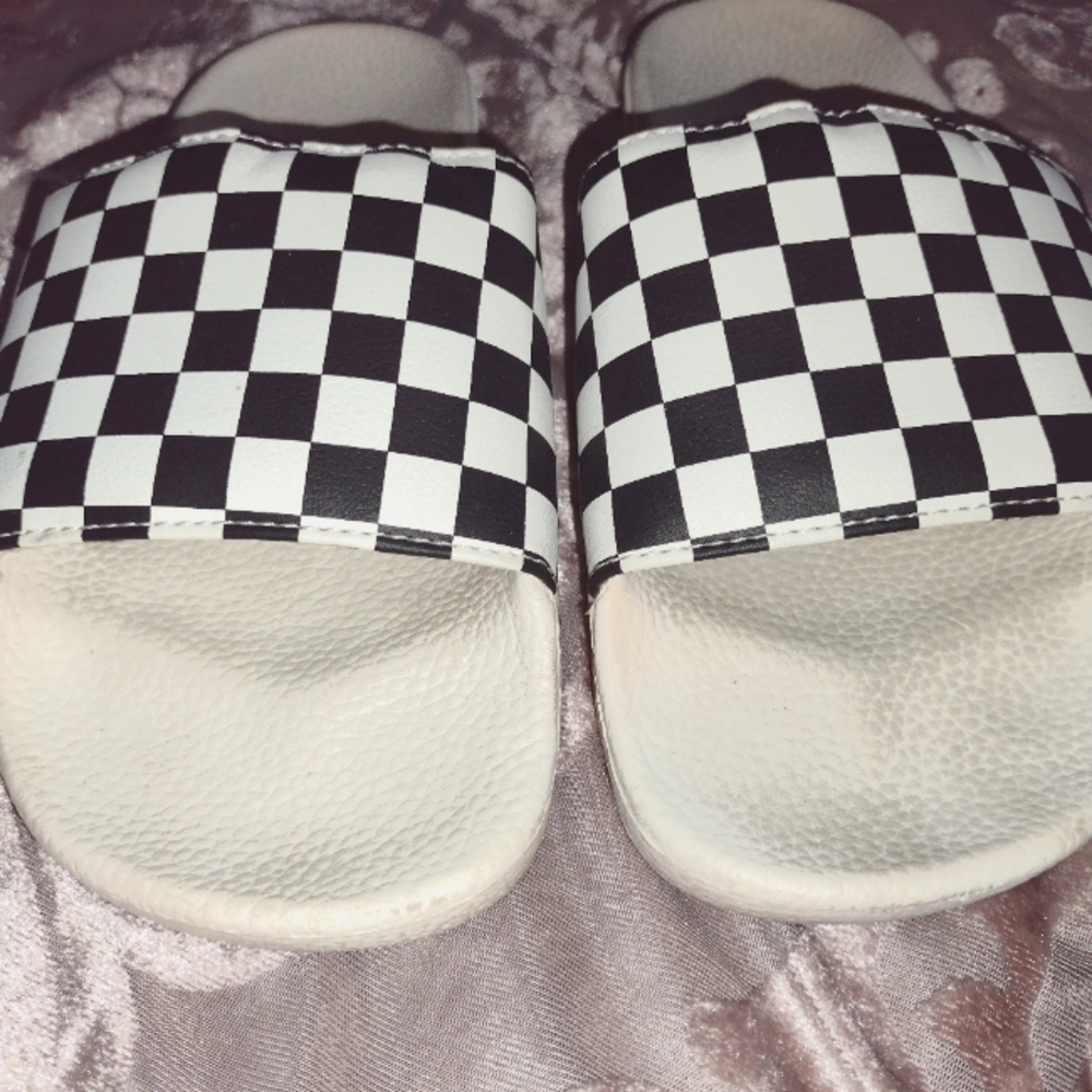 VANS Checkerboard La Costa Womens Slide Sandals
